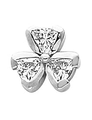 14K White Gold Trillion Cut Diamond Pendant - 0.69 Ct. -- LIFETIME WARRANTY