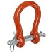 CM M8195 Hot Forged Carbon Steel Straight Clevis Shackle with T-Handle Cotter Pin, 1" Bail Size, 25000 Working Load Limit