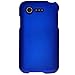 LG Optimus Fuel L34C Blue Rubberized Plastic Cover Snap On Hard Armor Gel Case