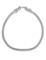 Sterling silver chain necklace, Fierce Dragons