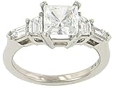 Trapizoid/Bullut Diamond Engagement Ring.84cttw (cz ct