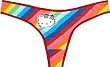 Hello Kitty Face Rainbow Stripes thong for women