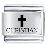 Christian Cross Religious Italian Charms Bracelet Link
