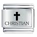 Christian Cross Religious Italian Charms Bracelet Link