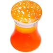 4 Gauge Orange Neon Glitter Saddle Plug