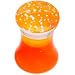 4 Gauge Orange Neon Glitter Saddle Plug