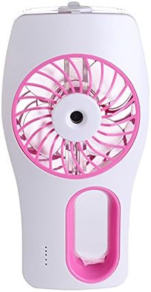 TANYHI Handheld USB Recharge Fan Facial Humidifier Mist Water Spray Fresh Air Conditioner for Beauty, Home, Office, Travel, Outside and Mother's Day Gift (Pink)