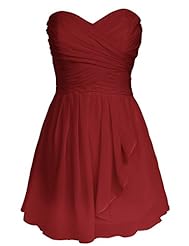 Sweetheart Pleated Chiffon Short Evening Dress/Homecoming Dress/Bridesmaid Dress/Prom Dress/Wedding Party Dress 