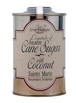 Terre Exotique Brown Cane Sugar with Coconut Unrefined Sainte Marie Reunion Import in Tin 7.74 Oz