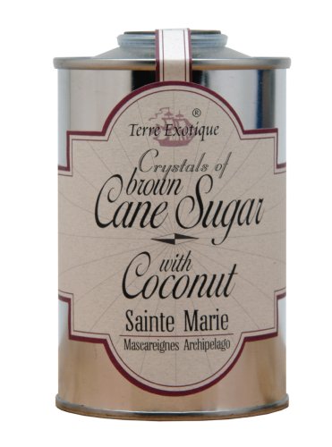 Terre Exotique Brown Cane Sugar with Coconut Unrefined Sainte Marie Reunion Import in Tin... by Terre Exotique