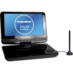 Thomson DP910 Tragbarer DVD-Player (22,8 cm (9 Zoll), LCD, DVB-T-Tuner, USB 2.0, SD-Kartenleser) schwarz