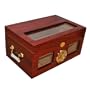 Hand Made Gentlemans Rose Wood & Spanish Cedar Treasure Chest 100 Cigar Box Humidor