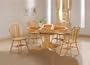 5pc Natural Oval Dining Room Table w/ Terracotta Tile Top Arrow Back Chairs Set