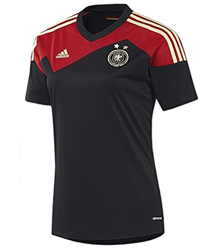 adidas Damen Trikot DFB Auswärts Jersey schwarz-rot-gold (L, schwarz-rot-gold)