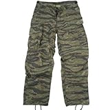 Camouflage Cargo Pants Tiger Stripe Camo Vintage Fatigue Pants(LRG)