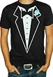 Tuxedo with Light Blue Flower Men's T-Shirt #10