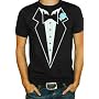 Tuxedo with Light Blue Flower Men's T-Shirt