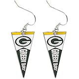 NFL Green Bay Packers Women's Pennant Dangle Charm Earring Set, One Size, Multicolor