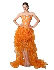  Lace Organza Evening Dress/Party Dress/Wedding Dress/Maxi Dress  With Ruffles