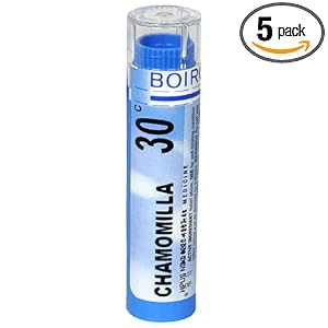 Click here to buy Boiron Homeopathic Medicine Chamomilla, 30C Pellets, 80-Count Tubes (Pack of 5) by Boiron.