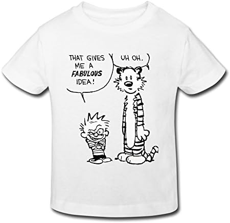 Calvin And Hobbes Toddler T-shirts Vintage Size 3 Toddler White By Hongxm