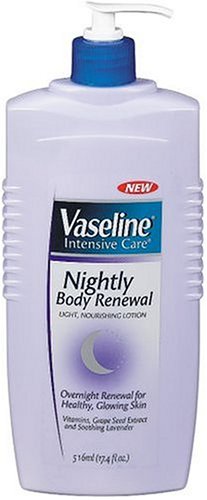 Vaseline Intensive Care Lotion, Nightly Body Renewal - 17.4oz
