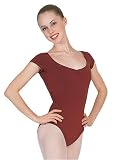 V Neck Cap Sleeve Leotard - L5432