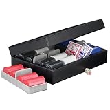 Luxury Poker Set, 320 8.8 grams Chips, Cards & Dice, Black Leather Case