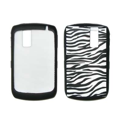 Zebra Stripes Design Soft Silicone Gel Skin Cover Case for Blackberry Curve 8300 / 8310 / 8320 / 8330 [Accessory Export Packaging]