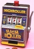 High Roller Mechanical Slot Machine Bank W/ Real Spinning Reels