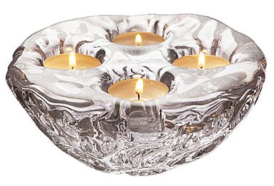 Orrefors Walnut Three Votives