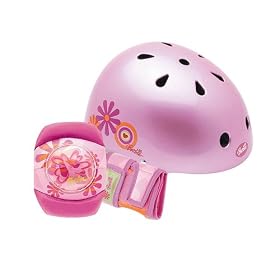 Girls' Barbie Flower Helmet/Pad Set - Pink