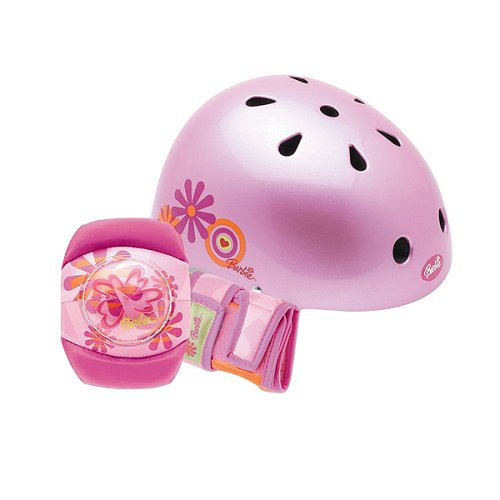 Girls' Barbie Flower Helmet/Pad Set - Pink