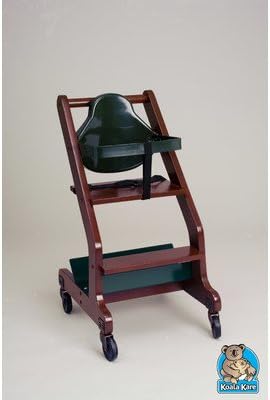 Baltic Birch Wood Bistro High Chair Color: Cherry Wood and Green