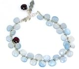 Faceted Light Blue Chalcedony Bracelet