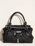 GUESS Audra Large Fold-Over Satchel, BLACK