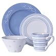 Soft Country Scroll 16-pc. Dinnerware Set - Blue