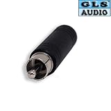 GLS Audio Molded 1/4 Female to RCA Male Adapter - 4 Pack