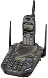 Panasonic KX-TG2593B 2.4 GHz DSS 2-Line Cordless Telephone with Caller ID and Digital Answering System (Black)