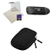 GTMax 3pcs Black Pouch Case+USB Memory Card Reader+LCD Screen Protector for Canon PowerShot ELPH 300 HS,ELPH 100 HS,SD1400 IS,SD1300 IS,SD940 IS,SD1200 IS,SD780 IS,EX-Z16; Nikon COOLPIX S3100,S4000,S3000,S220,S230,S620,S210; Kodak PLAYFULL Waterproof Video Camera