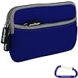 Gizmo Dorks Neoprene Zipper Sleeve (Blue) with Carabiner Key Chain for the Garmin Nuvi 1450 and 1490 Series