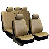 FH-PU002115 Classic Exquisite Leather Car Seat Covers, Airbag compatible and Split Bench, Solid Beige color FH-PU002115 Classic Exquisite Leather Car Seat Covers, Airbag compatible and Split Bench, Solid Beige color