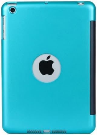 Huathink Slim Portable Wireless Bluetooth Keyboard Case Cover Aluminum Stand Protector for Apple Ipad Mini (Blue)