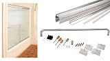 CRL Brite Anodized Cottage CK Series Sliding Shower Door Kit 60 x 60 with Clear Jambs for 1/4 Glass