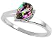 0.80 cts Genuine Mystic Rainbow Topaz Ring - 14kt White or Yellow Gold