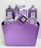 Bain Desprit Bath Collection - Lavender Vanilla Spa Basket Mothers Day Gift Idea Christmas Gift Idea for Her, Birthday Gift Idea for Her