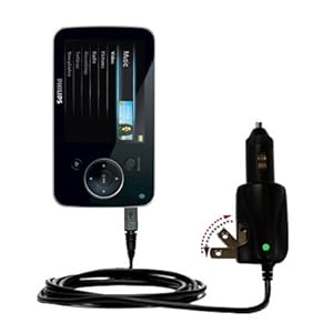 Car and Home 2 in 1 Combo Charger for the Philips GoGear 5287BT - uses Gomadic TipExchange Technology