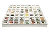 Natural Gem Stones Tumbled Colletor's Box - 56 Pieces