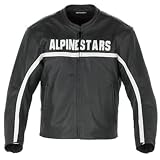 Alpinestars Barcelona Leather Motorcycle Jacket Black 54