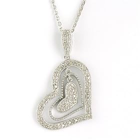 Silvr Diamond Heart Necklace